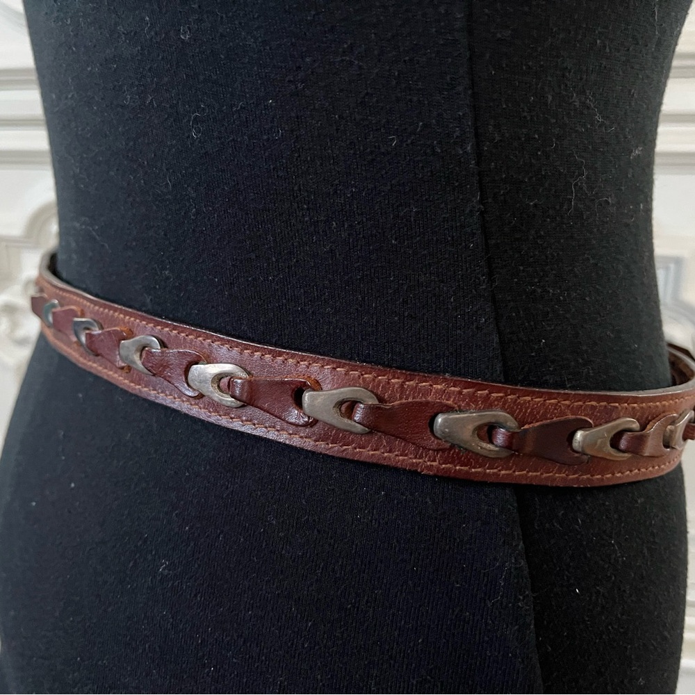 Vintage 1990’s inspired Leather and Brass belt